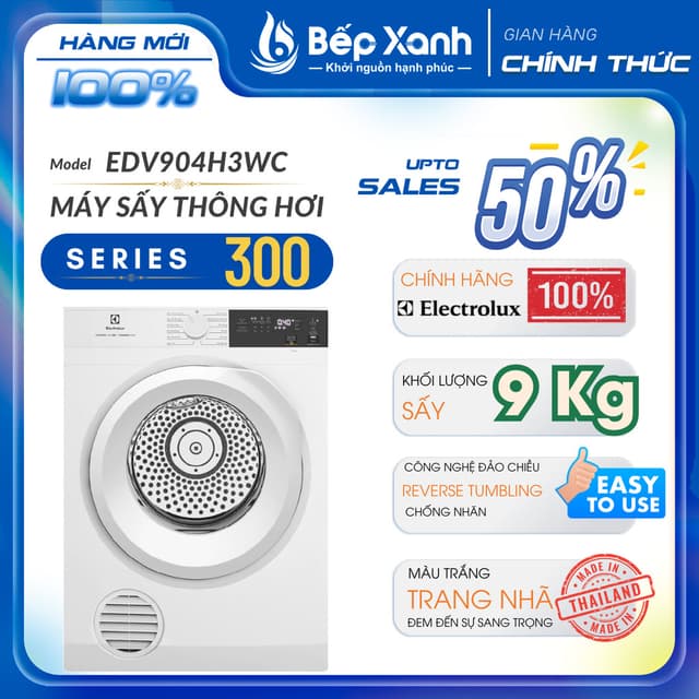 [FREESHIP HCM] Máy sấy thông hơi Electrolux UltimateCare 9 kg EDV904H3WC - Ảnh 9
