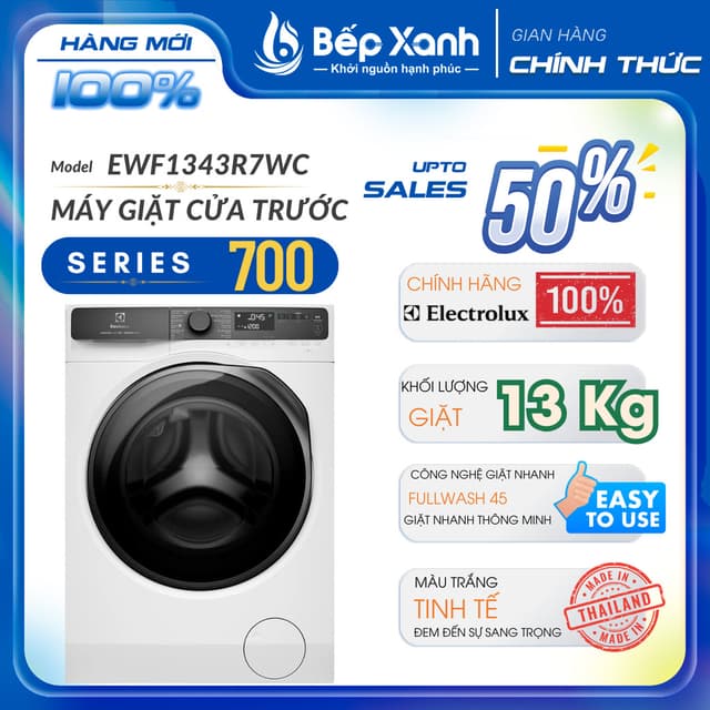 [GIAO LẮP HCM] Máy giặt Electrolux UltimateCare 700 Inverter 13 kg EWF1343R7WC - Ảnh 2