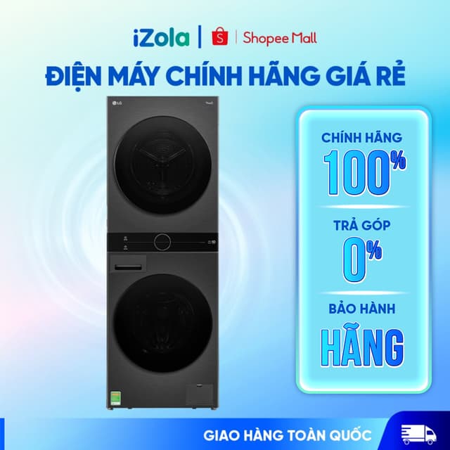 WT1410NHB - Tháp giặt sấy LG WashTower Inverter giặt 14 kg - sấy 10 kg WT1410NHB - Ảnh 4