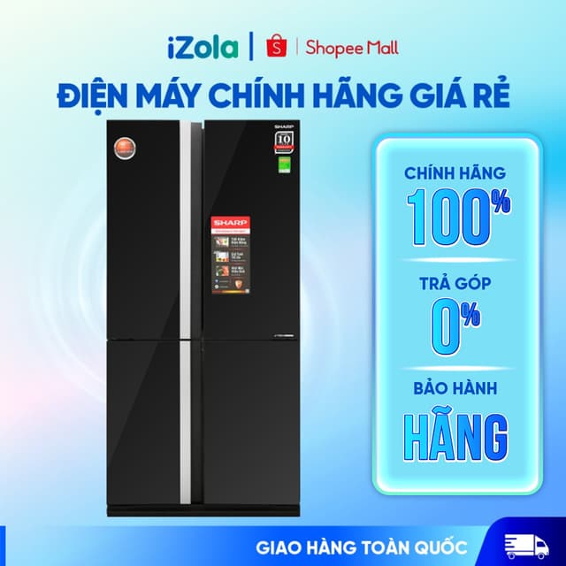 SJ-FX688VG-BK - Tủ lạnh Sharp Inverter 605 lít Multi Door SJ-FX688VG-BK - Hàng chính hãng - Ảnh 9