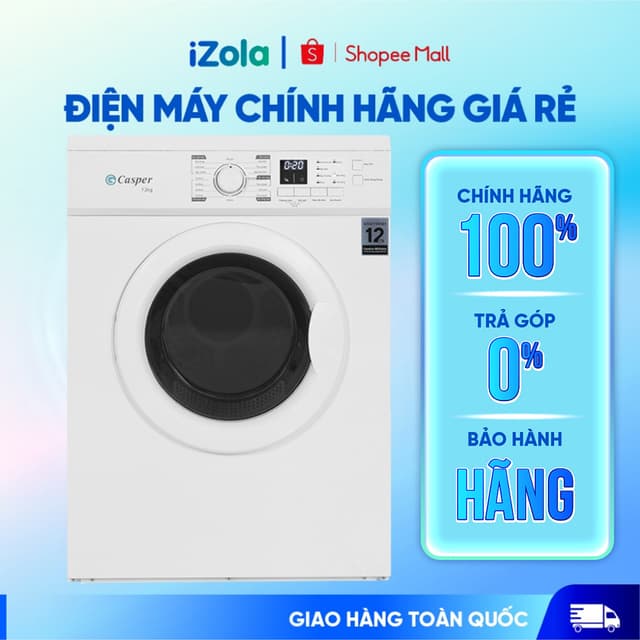 TD-72VWD - Máy sấy thông hơi Casper 7.2 kg TD-72VWD - Hàng chính hãng - Ảnh 3
