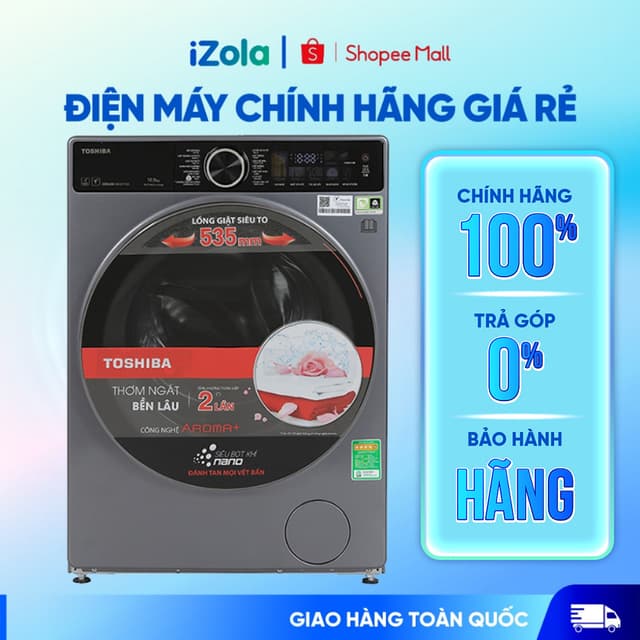 TW-T25BZU115MWV(MG) - Máy giặt Toshiba Inverter 10.5 kg TW-T25BZU115MWV(MG) - Hàng chính hãng - Ảnh 1