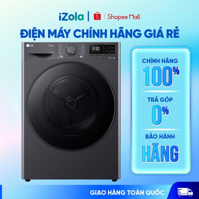 DVHP50M - Máy sấy bơm nhiệt LG 10.5 kg DVHP50M - Hàng chính hãng - Ảnh 2