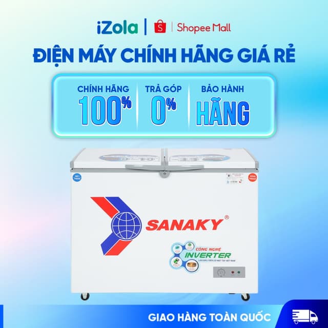 Tủ đông Sanaky Inverter VH-2899W3 220 lít - Hàng chính hãng - Ảnh 3
