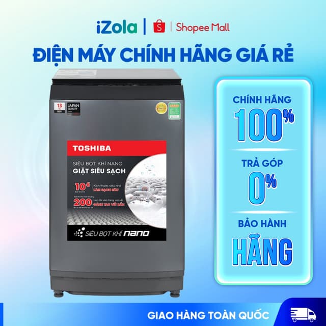 AW-DUM1400LV(MK) - Máy giặt Toshiba Inverter 13 kg AW-DUM1400LV(MK) - Hàng chính hãng - Ảnh 8