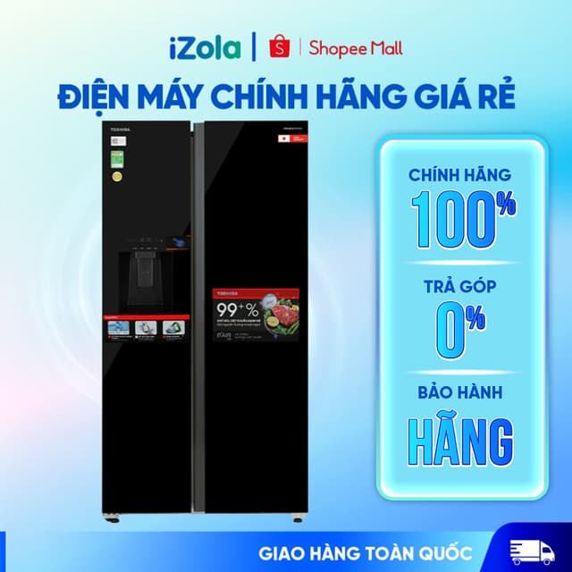Tủ lạnh Toshiba Inverter 568 lít Side By Side GR-RS755WIA-PGV(22)-XK - Hàng chính hãng - Ảnh 7