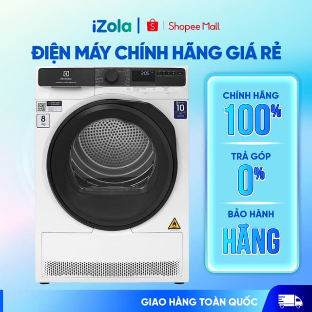 EDH803J5WC - Máy sấy bơm nhiệt Electrolux UltimateCare 8 kg EDH803J5WC - Hàng chính hãng - Ảnh 3