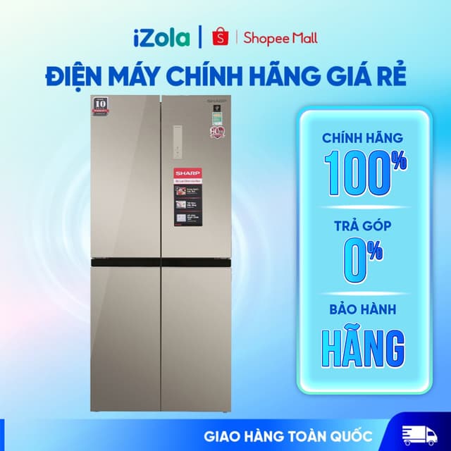 SJ-FXP480VG-CH - Tủ lạnh Sharp Inverter 401 lít Multi Door SJ-FXP480VG-CH - Hàng chính hãng - Ảnh 5