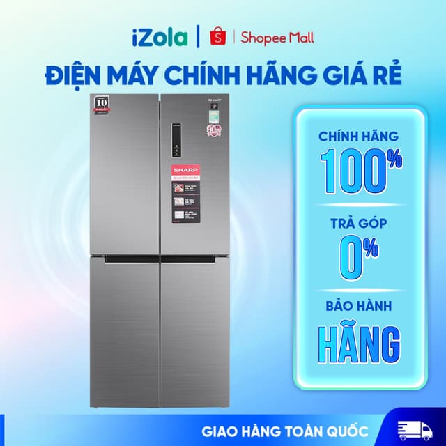 SJ-FXP480V-SL - Tủ lạnh Sharp Inverter 401 lít Multi Door SJ-FXP480V-SL - Hàng chính hãng - Ảnh 2