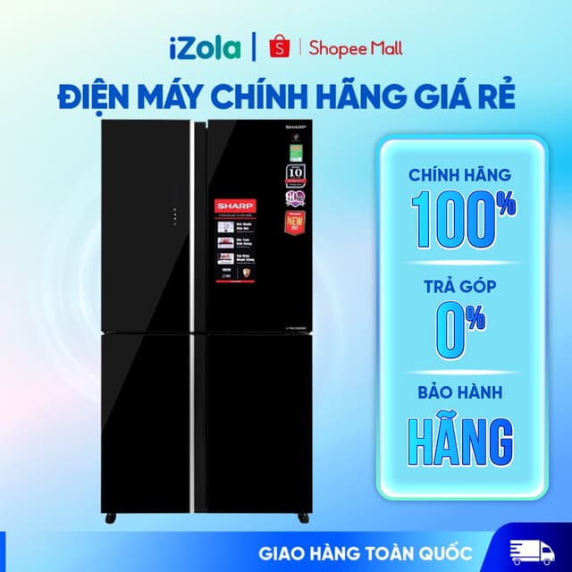 SJ-FXP600VG-BK - Tủ lạnh Sharp Inverter 525 lít Multi Door SJ-FXP600VG-BK - Hàng chính hãng - Ảnh 8