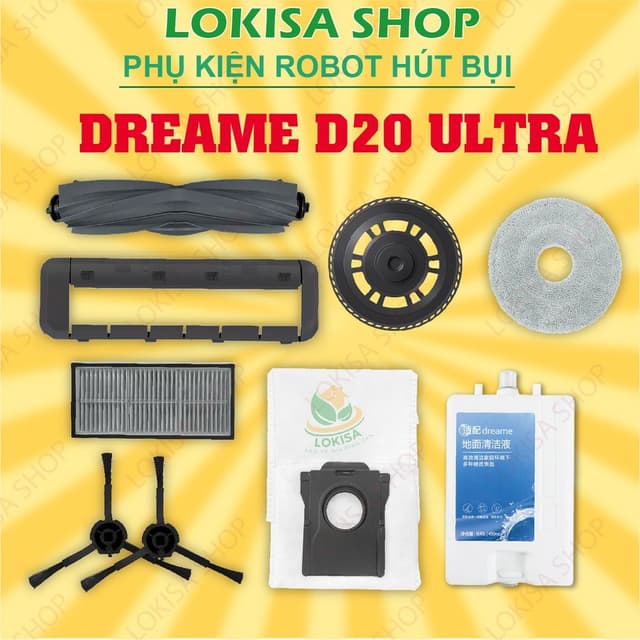 Phụ kiện robot hút bụi tương thích cho Dreame D20 Ultra - Phụ kiện robot hút bụi lau nhà thay thế - Ảnh 7