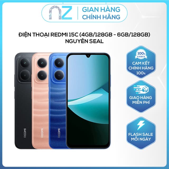 Điện thoại XIAOMI Redmi Điện Redmi 15C 4GB/128GB - 6GB/128GB - Nguyên Seal - Ảnh 3