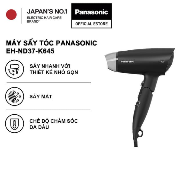 Máy sấy tóc Panasonic–EH-ND37-K645/EH-ND37-P645–Công suất tương đương 2000W, 4 chế độ–Bảo hành 12 Tháng - Ảnh 3
