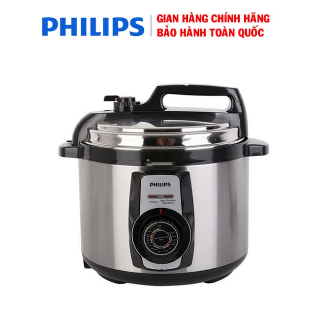 Nồi áp suất điện Philips HD2103/66, Công suất 900W, Dung tích 5 lít, Điều khiển núm xoay, Bảo hành 2 năm - Ảnh 12