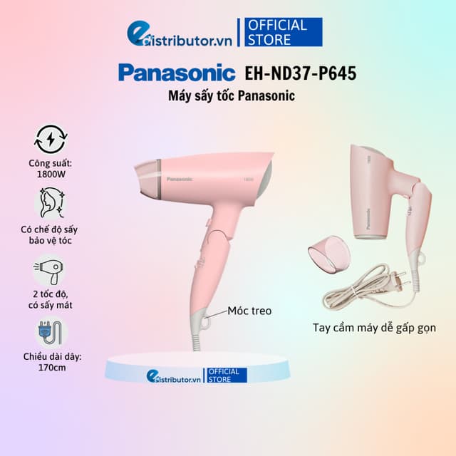 Máy sấy tóc Panasonic EH-ND37-P645 1800W - Hàng chính hãng - Ảnh 2