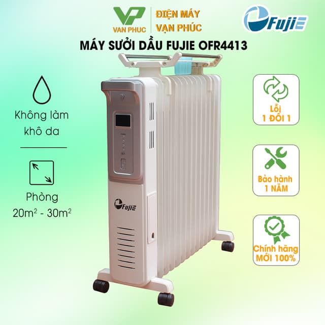 Máy sưởi dầu FujiE OFR4413, OFR4411 máy sưởi ấm không khô da - không đốt oxy - Ảnh 3