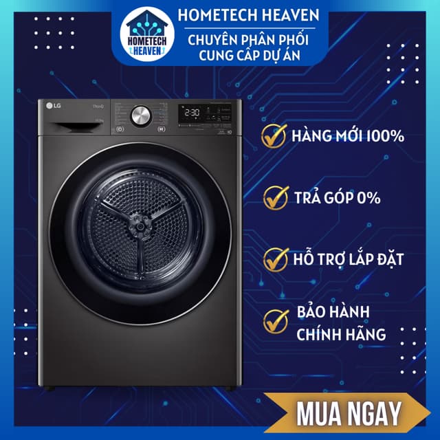 [DVHP50B] Máy sấy bơm nhiệt LG Inverter 10.5 kg DVHP50B - Hàng Chính Hãng - Ảnh 3