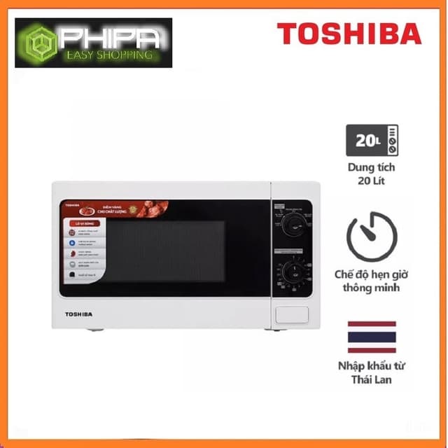 Lò Vi Sóng Toshiba ER-SM20(W1)VN 20 lít - Bảo Hành Chính Hãng 12 Tháng - Ảnh 10