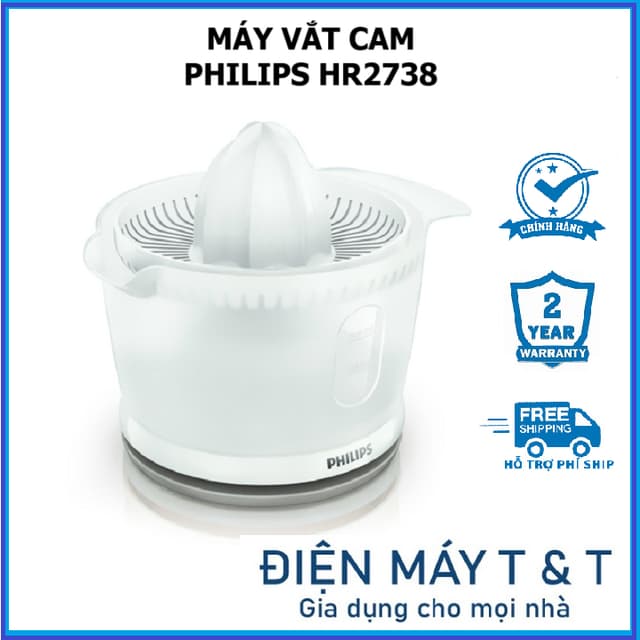 Máy vắt cam Philips HR2738, 25W, hàng chính hãng phân phối - Ảnh 5