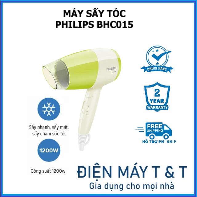 Máy sấy tóc Philips BHC015, Hàng phân phối chính hãng - Ảnh 1