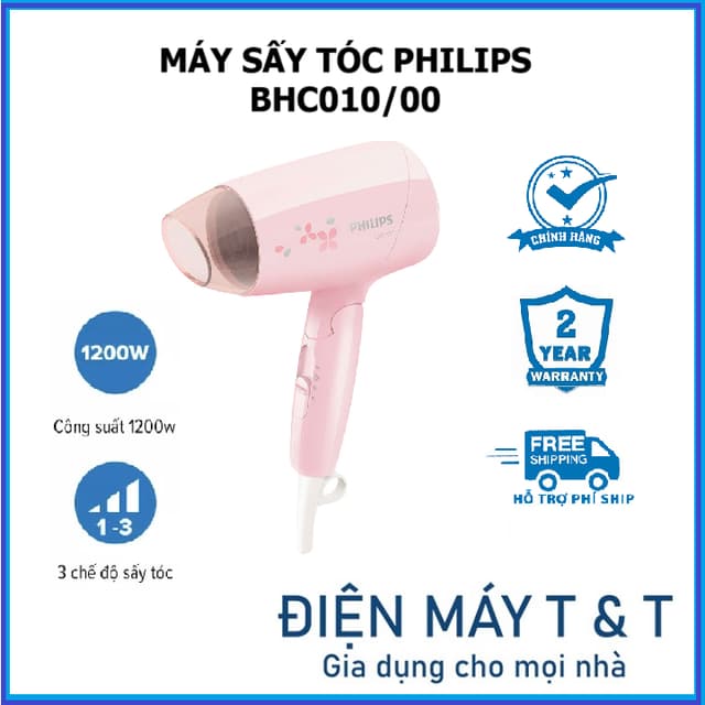 Máy sấy tóc du lịch Philips BHC010/00 1200W, hàng chính hãng phân phối - Ảnh 9