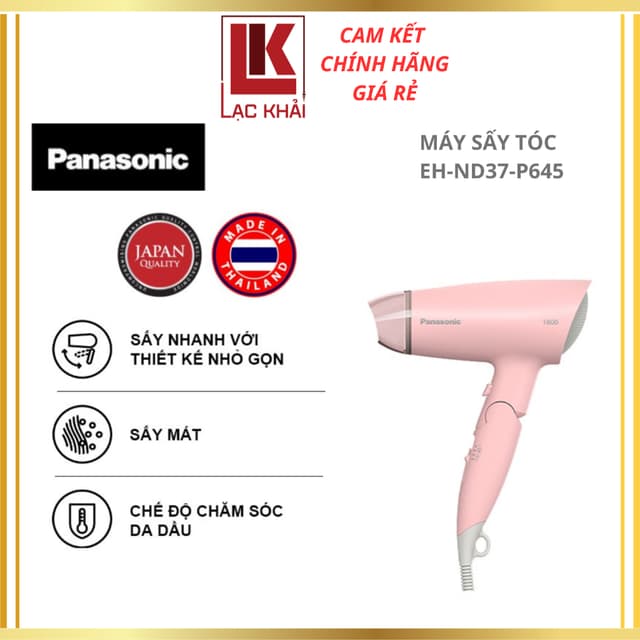 Máy sấy tóc Panasonic EH-ND37-P645 - Chế độ chăm sóc da đầu, bảo vệ nhiệt - Hàng chính hãng - Ảnh 1