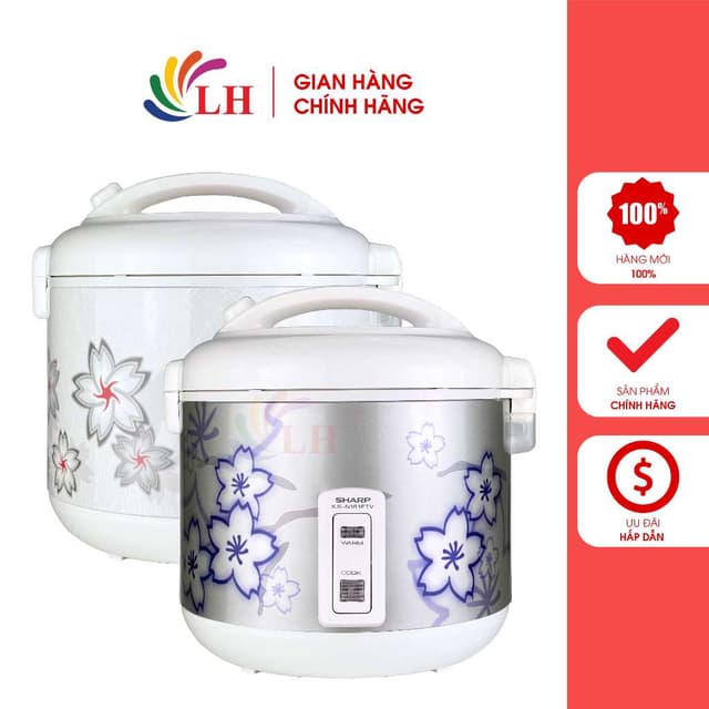 [Mã giảm 15% (tối đa 100K) đơn 399K] Nồi cơm điện nắp gài Sharp 1.8 lít KS-N181ETV"SL"/N182ETV"SW" - Hàng chính hãng - Ảnh 10