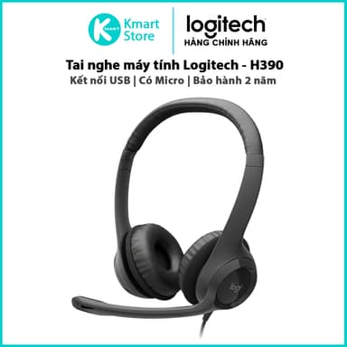 So sánh giá Tai Nghe Chụp Tai Logitech H390 | Kết nối cổng USB | Có Micro - Bảo hành 2 năm - Hàng Chính Hãng rẻ nhất?