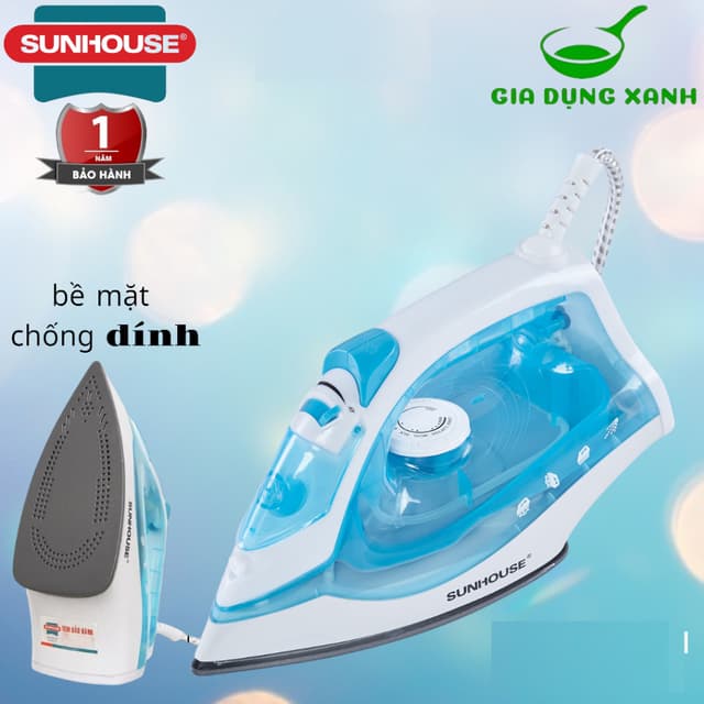 Bàn ủi hơi nước sunhouse SHD2065, công suất 1600w, tự ngắt điện sau 30s ko di chuyển - Ảnh 7