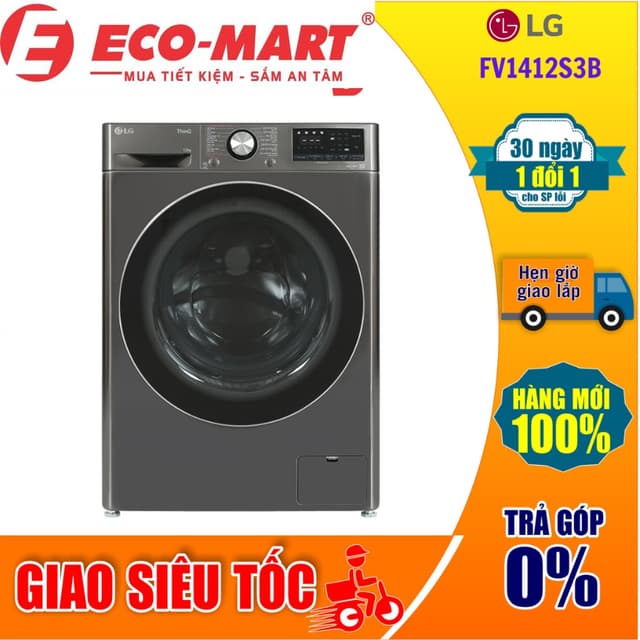 Máy giặt LG AI DD Inverter 12 kg FV1412S3B ( Giao và lắp đặt miễn phí tại Hà Nội) - Ảnh 12