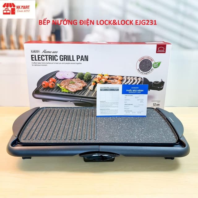 BẾP NƯỚNG LOCK&LOCK EJG231, VỈ NƯỚNG LOCK&LOCK EJG231 (công suất 2000W) BẢO HÀNH 2 NĂM - Ảnh 5