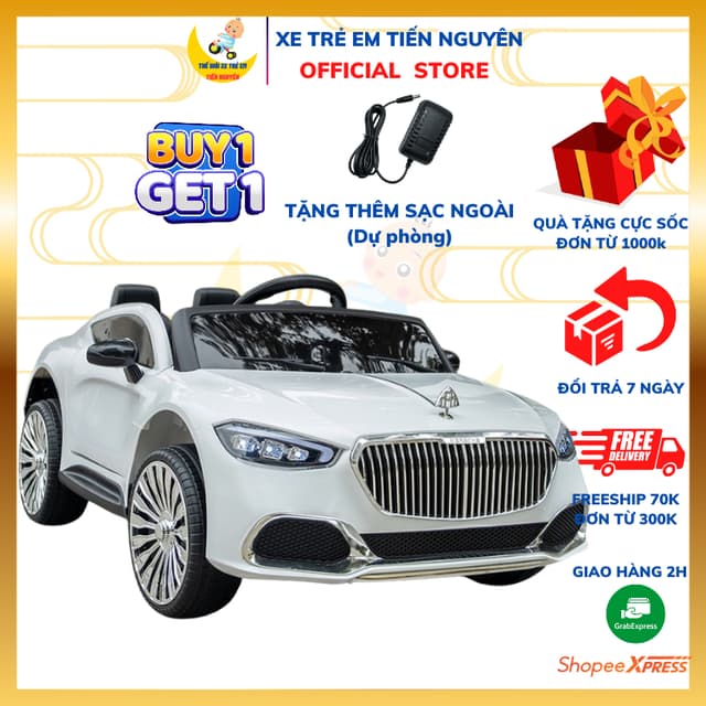 Xe Ô Tô Điện Trẻ Em Maybach Hzbb966 Cho Bé Từ 1-5 Tuổi, Có Điều Khiển Từ Xa, Kèm Sạc Điện, Bảo Hành 12 Tháng Lỗi 1 đổi 1 - Ảnh 4