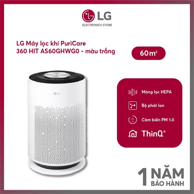 Máy lọc không khí LG PuriCare 360 Hit AS60GHWG0 41W - Ảnh 6