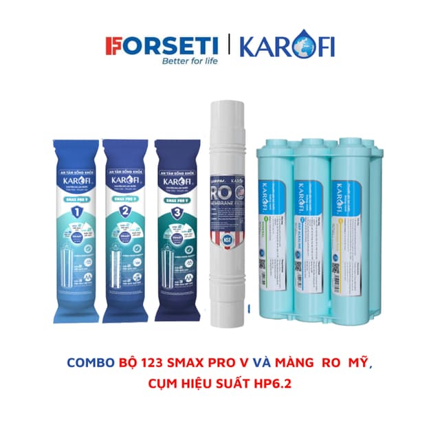 Bộ 10 lõi lọc nước Karofi dùng cho máy lọc nước Karofi KAD-L56, KAQ-X26,... (123 SMPV, RO Mỹ, HP6.2) - Ảnh 11