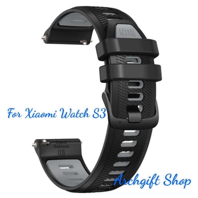 [ for Xiaomi Watch S3 và S4 47mm ] Dây silicon 22mm 2 màu dành cho Đồng hồ Xiaomi Watch S3 S4 47mm - Ảnh 2