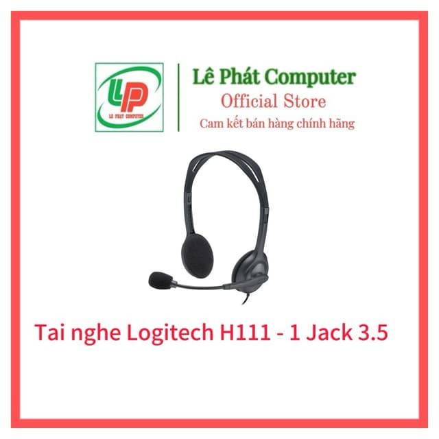 Tai nghe Logitech H111 - 1 Jack 3.5mm, Có Micro Xoay - Hàng chính hãng - Bảo hành 24 tháng - Ảnh 9