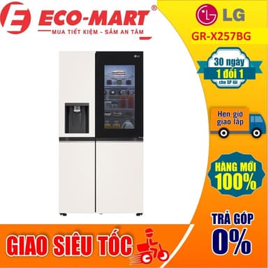 So sánh giá X257BG Tủ lạnh LG Inverter 635 Lít Side By Side InstaView Door-in-Door GR-X257BG rẻ nhất?