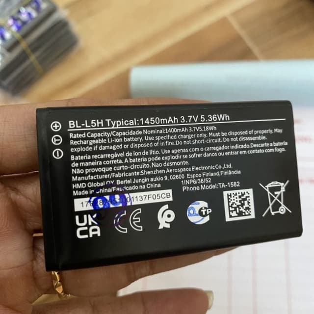 Pin nokia 105 4g pro/110 4G pro/HMD 105/BL-L5H 1450mAh - Ảnh 4