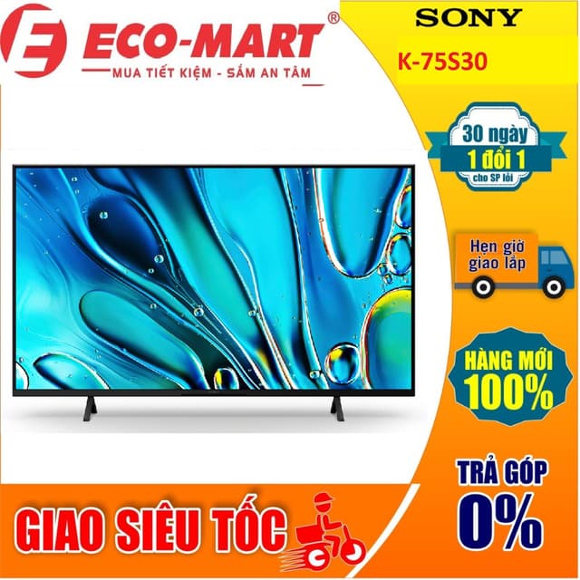 75S30 Google Tivi Sony 4K 75 inch K-75S30 ( Giao và lắp đặt miễn phí tại nhà ) - Ảnh 9