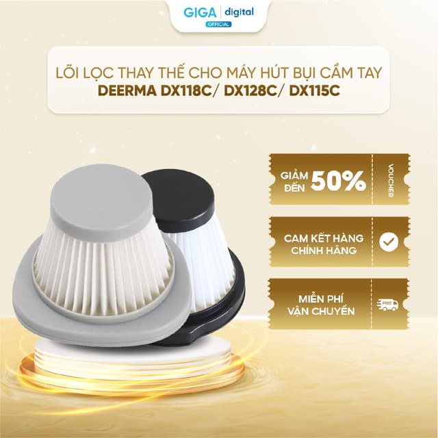 Lõi lọc thay thế cho máy hút bụi cầm tay Deerma DX118C/ DX128C/ DX115C - Ảnh 12