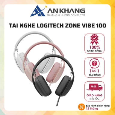 So sánh giá Tai nghe chụp tai Logitech Zone Vibe 100 bluetooth không dây có mic khử ồn kèm sạc chính hãng bảo hành 12 tháng rẻ nhất?