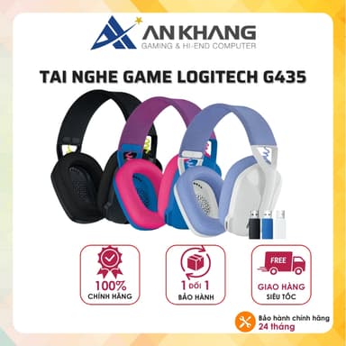 So sánh giá Tai nghe chụp tai Logitech G435 Gaming Không dây Bluetooth có Mic kèm đầu thu cáp sạc chính hãng bảo hành 24 tháng rẻ nhất?