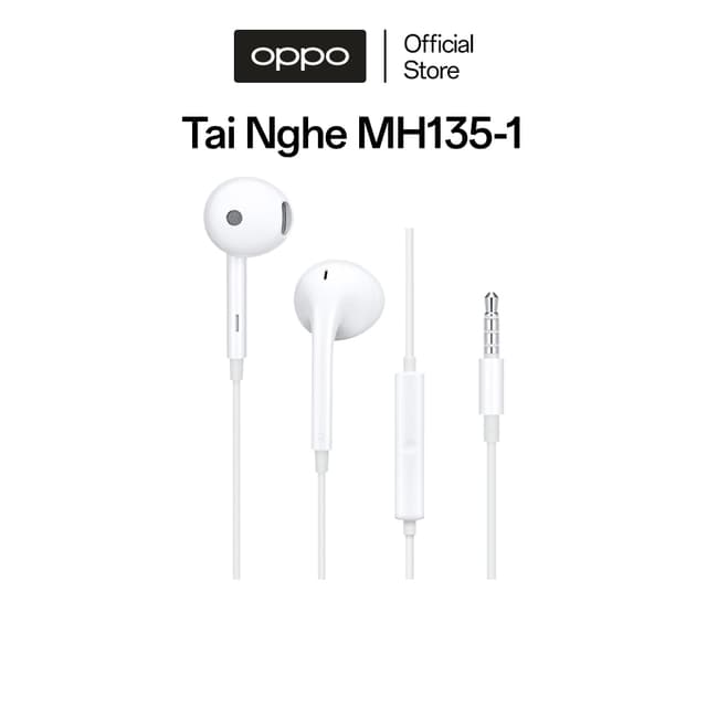 Tai Nghe Có Dây Cổng 3.5mm OPPO MH135 | Có Mic Thoại | Bảo hành 12 tháng - Hàng Chính Hãng - Ảnh 3