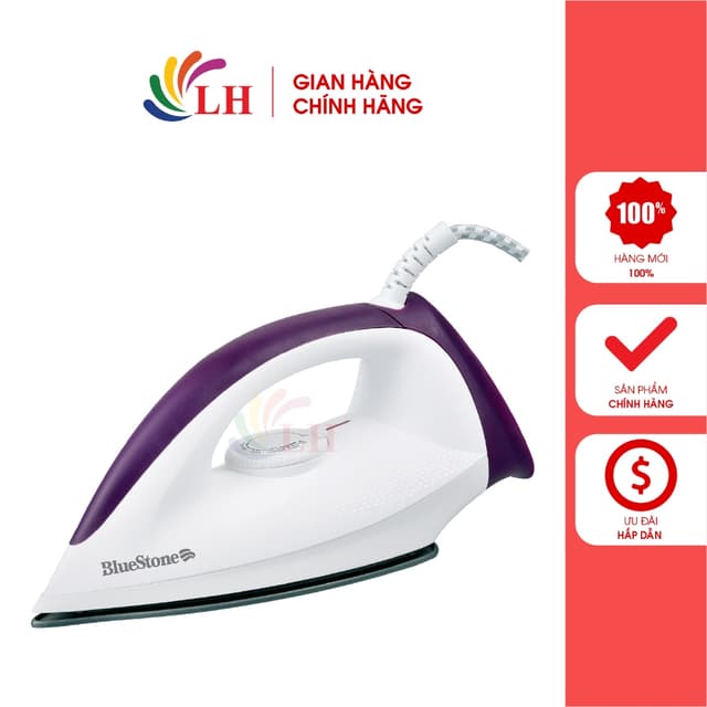 Bàn ủi khô Bluestone DIB-3726 - Hàng chính hãng - Mặt đế chống dính, công suất 1100W - 1300W - Ảnh 4