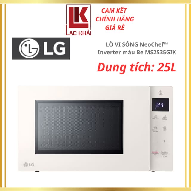 Lò Vi Sóng LG NeoChef Inverter màu Be MS2535GIK 25 lít, Công suất 1000W - Hàng chính hãng - Ảnh 8