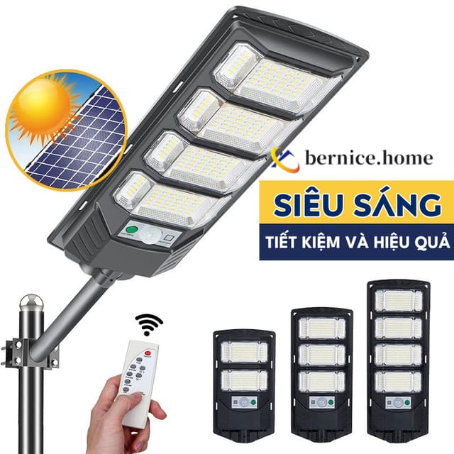 Solar Light Đèn dường LED năng lượng mặt trời ngoài trời sân vườn chống nước 500W 1000W1500W 2000W - Ảnh 3