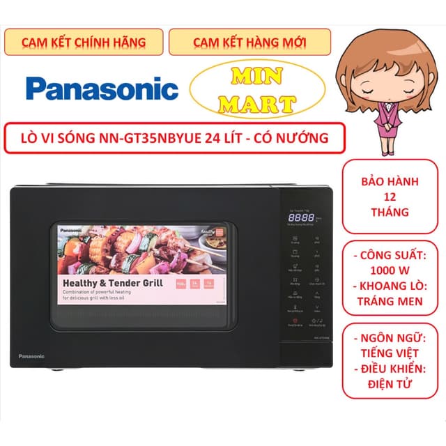 Lò vi sóng có nướng Panasonic NN-GT35NBYUE 24 lít cam kết chính hãng, hàng mới đập hộp, bảo hành 12 tháng - Ảnh 5