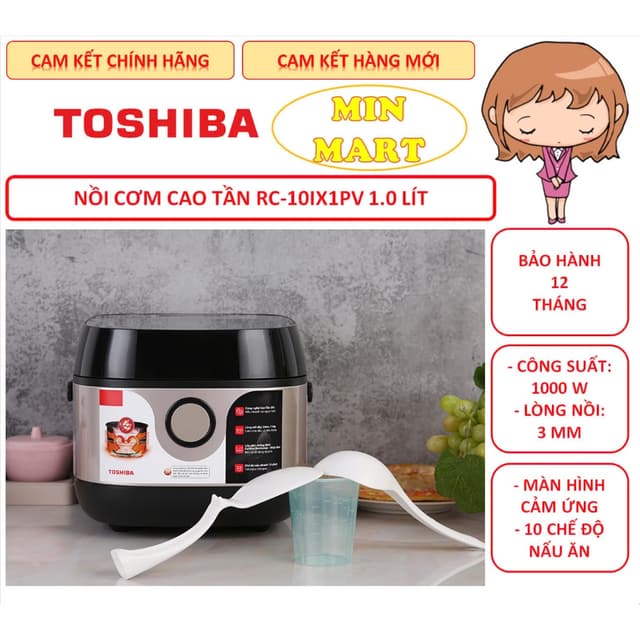 Nồi Cơm Cao Tần Toshiba 1.8 lít RC-18IX1PV & 1.0 lít RC-10IX1PV: Cam Kết Chính Hãng, Hàng Mới Đập Hộp, Bảo Hành 12 Tháng - Ảnh 4