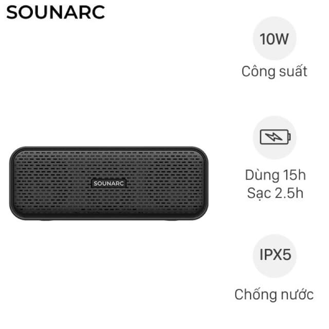 [SHIP HỎA TỐC] Loa Bluetooth 5.3 Công Suất 10W Sounarc P2 Portable Speaker Gắn Thẻ Nhớ , USB , AUX IN Bảo Hành 12 Tháng - Ảnh 1