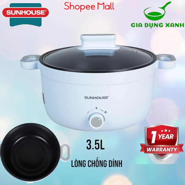 Nồi lẩu điện Sunhouse SHD4528 3.5 lít - chính hãng bảo hành 1 năm - Ảnh 1